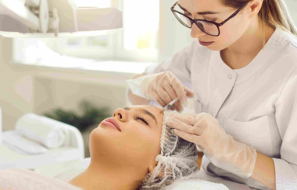 Aesthetician NP Giving Sculptra Injectables in Frederick, MD